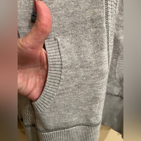 Eddie Bauer double zip light gray cardigan PM - Picture 6 of 10